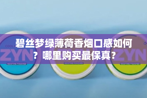 碧丝梦绿薄荷香烟口感如何？哪里购买最保真？
